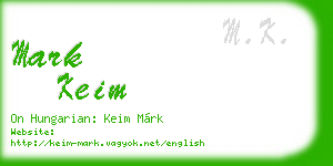 mark keim business card